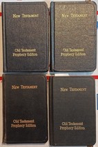 4 New Testament Old Testament Prophecy Edition Dark Blue Hard Cover Pock... - £54.98 GBP