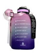 Hydroseal 64oz 2.2L Motivational Water Bottle Purple Pink Large With Pin... - $30.02 CAD