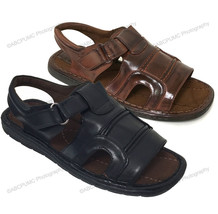 Mens Fisherman Sandals Hook and Loop Open Toe Casual Slippers Summer Shoes Sizes - £7.36 GBP+