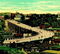 Birds Eye View of New Mulberry Steet Bridge Harrisburg PA Vtg Postcard 1912 - £3.05 GBP