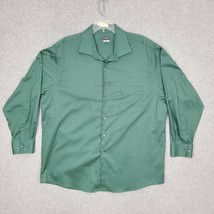 Van Heusen Flex Men&#39;s Button Shirt Long Sleeve Green Regular Fit Stretch... - £8.34 GBP