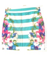 Sz XS-M - NWT$35 Aeropostale Aqua &amp; White Striped Floral Mini Skirts - £21.62 GBP