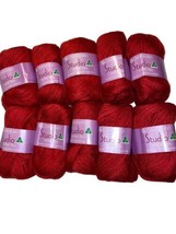 Lot Of 10 Mohair Cleckheaton Studio Red 8-Ply Yarn Blend Worsted Medium ... - £35.08 GBP