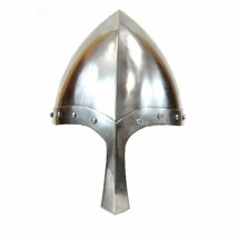 Medievale Norman Nasale Casco Viking Metallo Taglia Unica Riproduzione - £63.51 GBP
