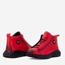 The Vertex Red Leather Men's Sneaker image 5