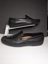 COLE HAAN Mens Size 10 M Riverside Penny Loafer Black Leather Driving Shoes Soft - £39.65 GBP