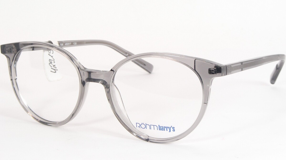 Röhm Harry&#39;s 1663 738 Transparent Gris Unique Rare Lunettes Rohm 48-17-1... - $76.03