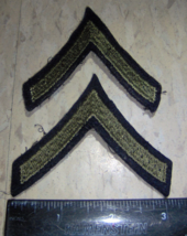 2 set  Private First Class US Army Wool Uniform Chevron Patch WW2 WWII Original - £29.26 GBP