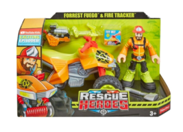 Rescue Heroes Forest Fuego &amp; Fire Tracker Toy Vehicle Play Set Orange Age 3+ - £20.51 GBP