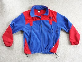 Vintage New York Giants Nfl Team Apparel Jacket Adult Large Polyester Blue Red - £33.22 GBP