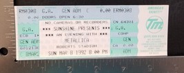 Metallica - Vintage Jan. 4, 1992 Las Vegas, Nevada Mint Whole Concert Ticket - £23.98 GBP