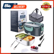 Electric Lunch Box 80W Food Heater For Adults 12/24/110V Portable Lunch ... - $30.53
