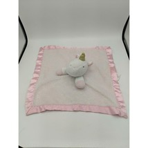 Cloud Island Target Lovey Security Blanket Plush Unicorn White Pink 14&quot;x14&quot; - £11.74 GBP