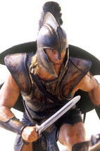 Troy Brad Pitt In Battle Armour Holding Sword as Achilles 18x24 Poster - $23.99