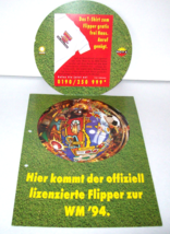 World Cup Soccer Pinball Machine Flyer Original Vintage Foldout German Edition - £26.26 GBP