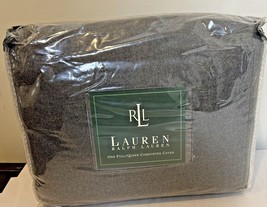 New Vtg Ralph Lauren Chandler Flannel Grey Full/Queen Duvet  RARE 88x92 - £102.86 GBP