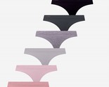 Danskin Women&#39;s 7-Pack Rayon Spandex Thong Underwear Mineralite Multicolor - $47.00