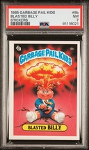 1985 Topps OS1 Garbage Pail Kids Series 1 Blasted Billy 8b Matte Card Psa 7 Nm - $197.95