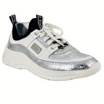 Women&#39;s Shoes BEBE LeaLea White Silver Trim Dad Trainer Chunky Sneaker S... - £17.64 GBP