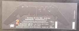 METALLICA - VINTAGE NOV 2, 1992 NURNBERG, GERMANY MINT WHOLE CONCERT TICKET - $30.00