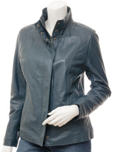 LE Women Leather Jacket in Green Bryant - £109.84 GBP+