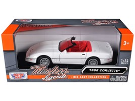 1986 Chevrolet Corvette C4 Convertible White with Red Interior - $46.95