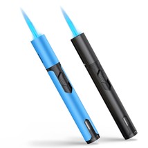 Torch Lighters 2 Pack Windproof Adjustable Jet Flame Butane Lighter, Refillable  - $20.99