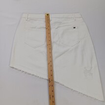 Tractr Blu RN#106570 Women's White Asymmetrical Denim Mini Skirt Size S Waist 30 image 9