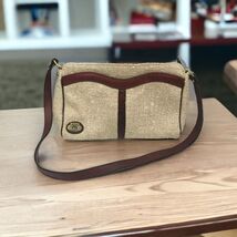 Etienne Aigner Original Handcrafted Beige Boucle And Leather Vintage Pur... - $29.87