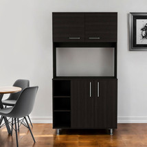71&quot; Black Wood Pantry Or Storage Closet - $1,402.43 CAD