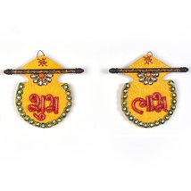 Matki Shape Shubh Labh Door Hanging Matki Shape Handmade Diwali Shubh Labh Hangi - $28.91+