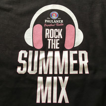 Rock the summer mix  Paulaner T shirt black with white pink graphics X L... - $24.70