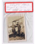 Original Photo Airplane &amp; Two Pilots Mount Hope 1936 Marked On Back - £13.21 GBP