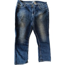 Revolt Womens Size 18 Jeans Straight Leg White Stitching - $18.80