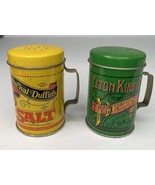 Vintage  Elton Kirby&#39;s Salt And Pepper Shaker Tin Percival Duffins - $162.34 MXN