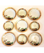 Children’s Peach Lusterware 7 Plate &amp; Saucer LOT Porcelain Toy Tea Set V... - $375.42 MXN