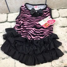Smoochie Pooch Dog Costume Outfit Pink and Black Dress Sz L Large  - $11.88