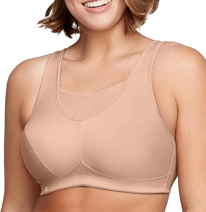Glamorise 40I No Bounce Plus Camisole Wirefree Back Close Sports Bra #1066 - £22.28 GBP