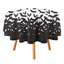 Black Bat Tablecloth Round Kitchen Dining for Table Cover Decor Home - £12.86 GBP+