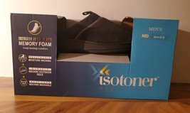Isotoner Signature Memory Foam Slip-On Men&#39;s Slippers Size 8-9 NIB - £23.72 GBP