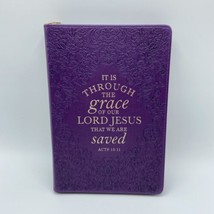 Classic Faux Leather  Christian Journal  Acts  15:11 Bible Verse - £6.86 GBP