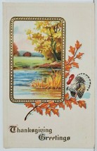 Thanksgiving Greetings Fall Leaves Postcard N15 - £3.18 GBP