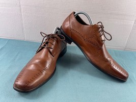 Stacy Adams Oxford Men 8 M Atwell Dress Shoes Brown Leather Lace Up Work - $27.54
