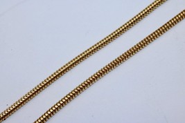 Vintage 18K Yellow Gold 2mm Snake Chain Necklace Opera Length 44&quot; Long - £1,624.66 GBP