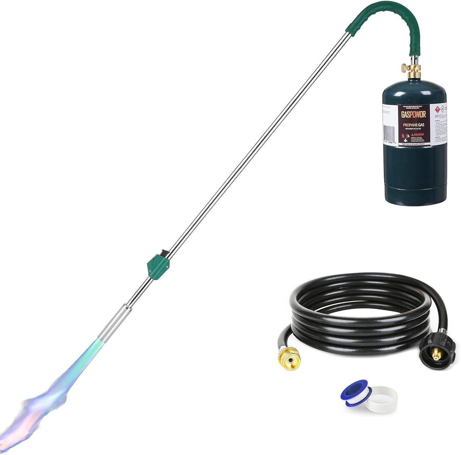 Weed Torch Propane Burner With 8Ft Propane Hose - $47.97