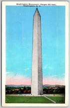 Washington DC Washington Monument B.S. Reynolds  Postcard - £6.27 GBP
