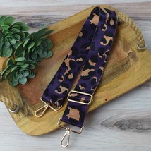 Purple Black Leopard Adjustable Crossbody Bag Purse Strap - $24.75