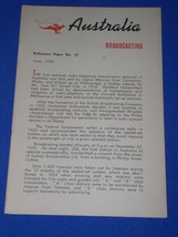 Australia Vintage Pamphlet Booklet Brochure June 1956 Broadcasting  - £11.28 GBP