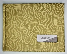 Hallmark Guest Book Tan Wavy Pattern U82 - $14.99