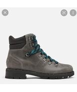 Women&#39;s Sorel Lennox Hiker Booties Grey Leather Boots $220, Sz 6, New! - $89.09